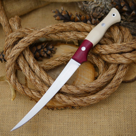 Fisherman: Ivory Paper & Ruby Red Burlap - Adventure Sworn Bushcraft Co.