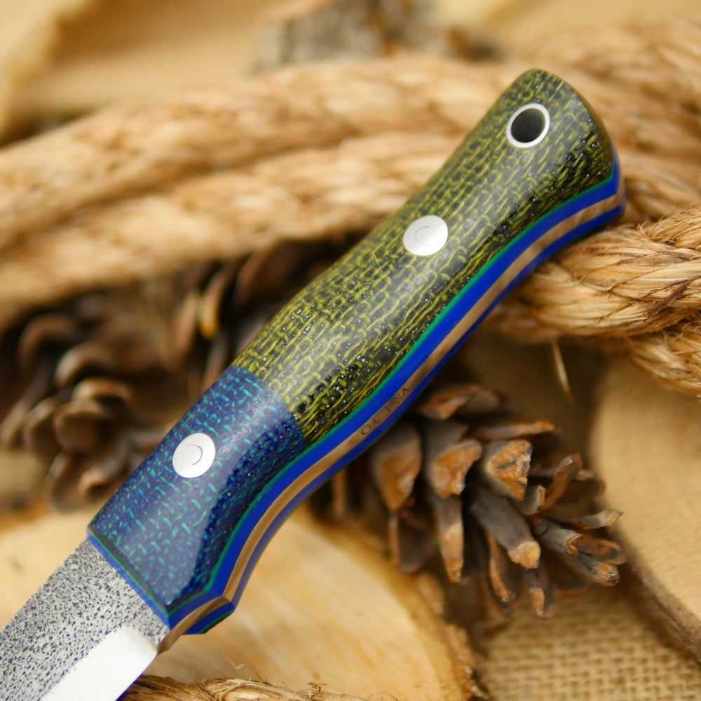 Classic: Evergreen & Navy Blue Burlap - Adventure Sworn Bushcraft Co.