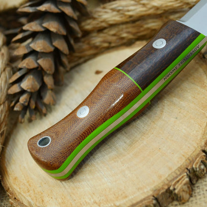 Mountaineer: Barbed Wire Bolster, Natural Canvas & Toxic Green