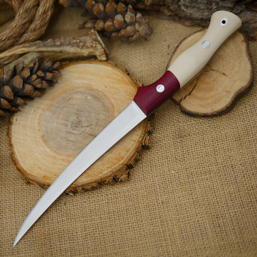 Fisherman: Ivory Paper & Ruby Red Burlap - Adventure Sworn Bushcraft Co.