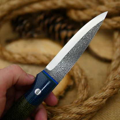 Classic: Evergreen & Navy Blue Burlap - Adventure Sworn Bushcraft Co.