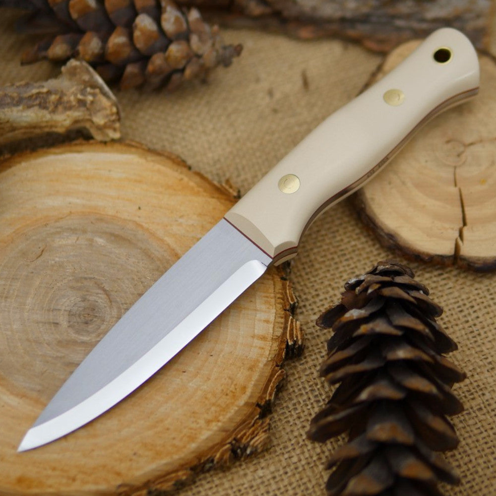 Classic: Ivory Paper Micarta & Cinnamon Liners - Adventure Sworn Bushcraft Co.