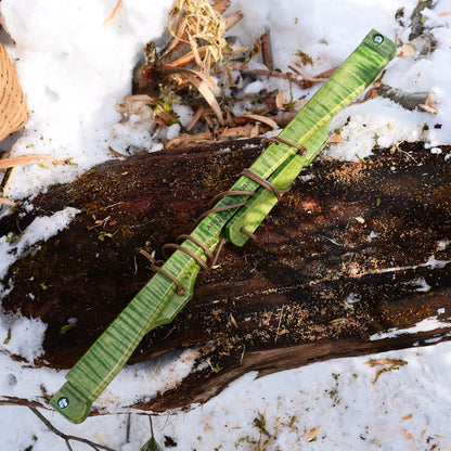 Custom Bucksaw: Spring Green Curly Maple - Adventure Sworn Bushcraft Co.