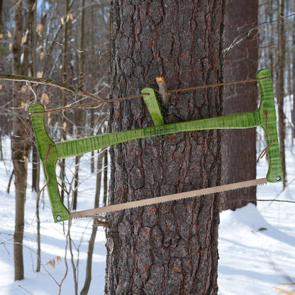 Custom Bucksaw: Spring Green Curly Maple - Adventure Sworn Bushcraft Co.