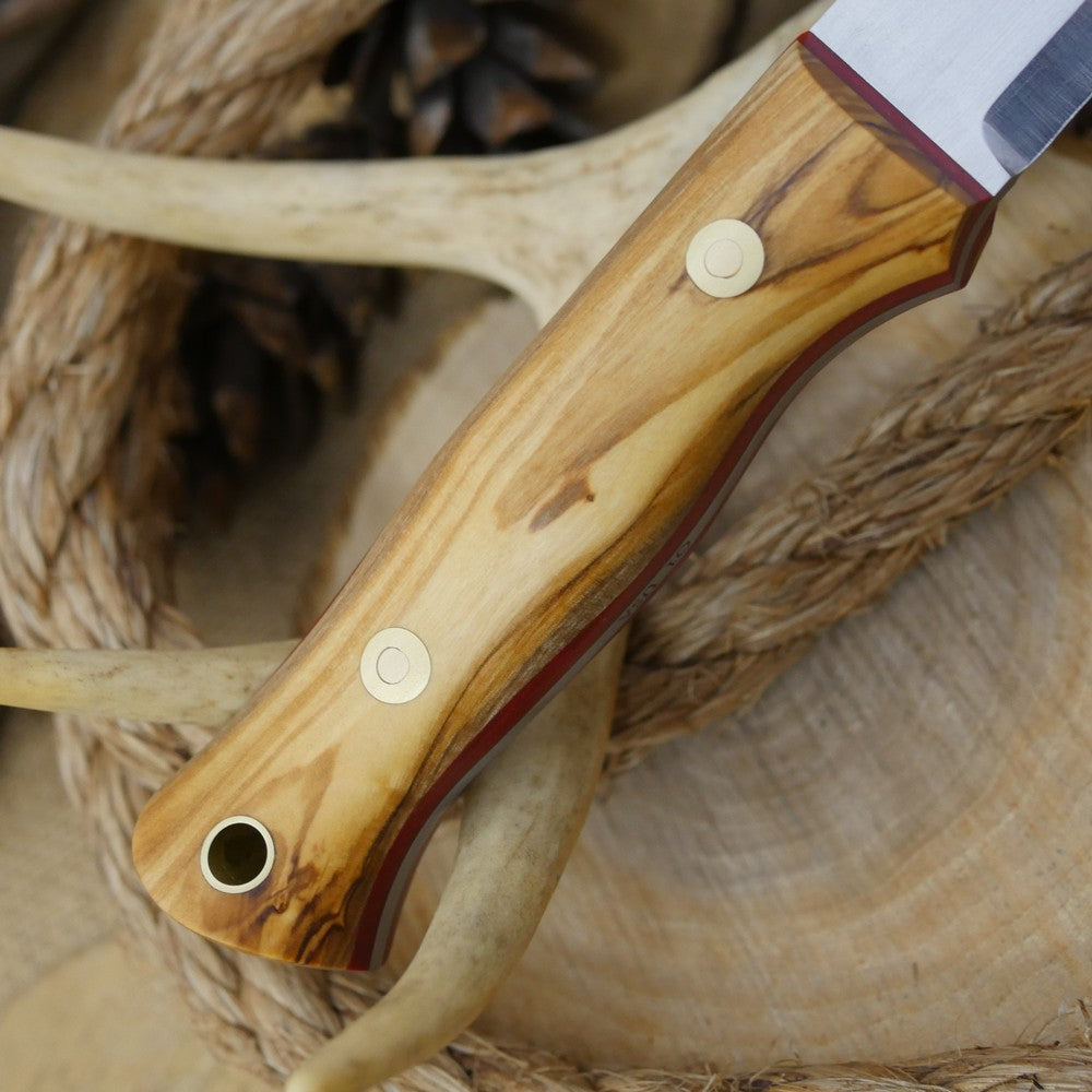 Classic: Olivewood & Red Linen - Adventure Sworn Bushcraft Co.
