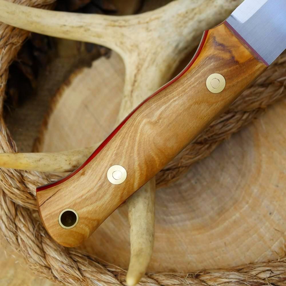 Classic: Olivewood & Red Linen - Adventure Sworn Bushcraft Co.
