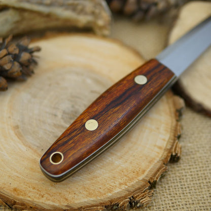 Woodsman: Ironwood & Green Canvas Micarta - Adventure Sworn Bushcraft Co.