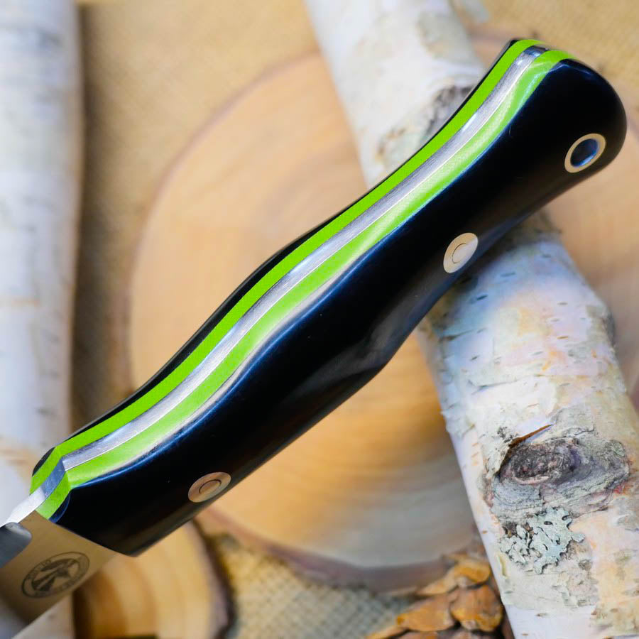 Mountaineer: Black Richlite & Toxic Green G10