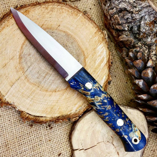 Classic 003: Stabilized Blue Box Elder Burl - Adventure Sworn Bushcraft Co.