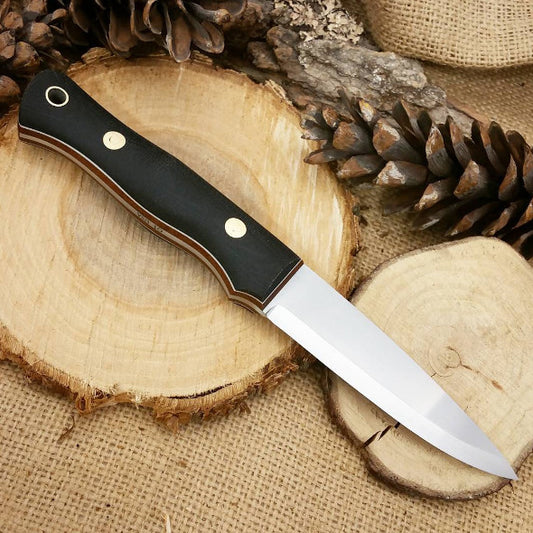 Classic 018: Textured Black Canvas Micarta - Adventure Sworn Bushcraft Co.