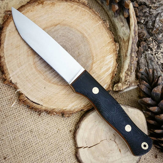 Explorer 009: Textured Black Canvas Micarta - Adventure Sworn Bushcraft Co.