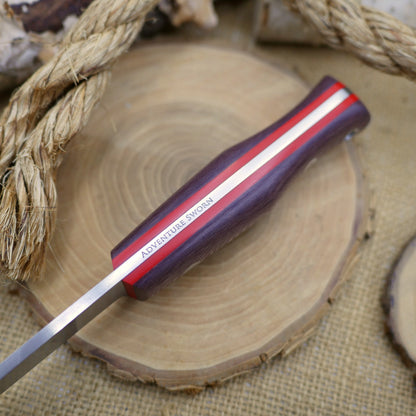Classic: AEB-L, Red & Tan Richlite, Bright Red G10 Liners