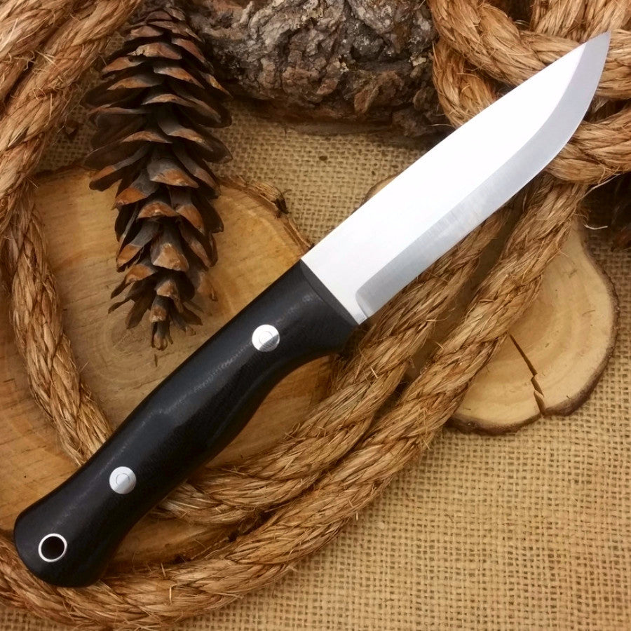 Explorer: 5/32 CPM 3V, Black Canvas & Thin Red - Adventure Sworn Bushcraft Co.