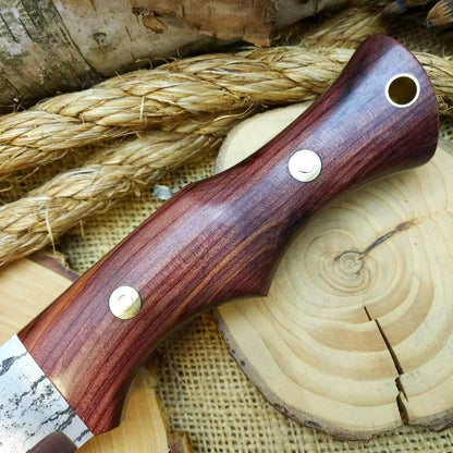 (Sold) TDK: Saddle Knife, Stabilized Cedar