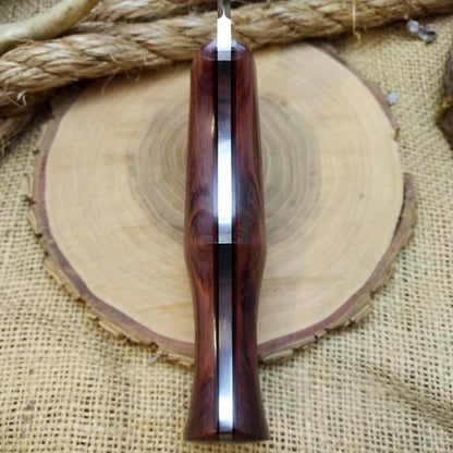 (Sold) TDK: Saddle Knife, Stabilized Cedar